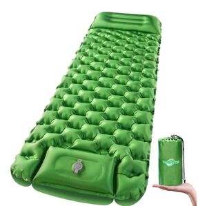 Green Inflatable  Camping Mattress